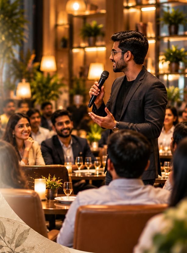 A speaker addressing an engaged audience at The Intellectual Minds