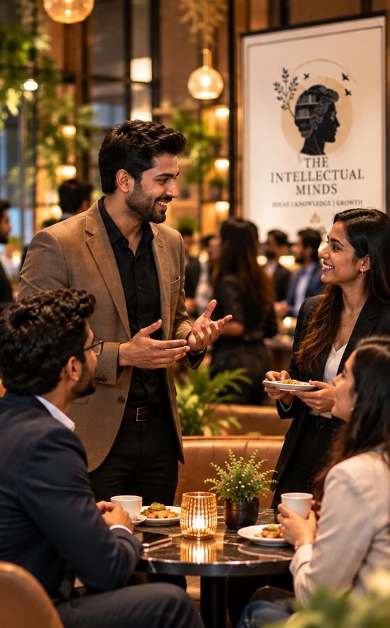 Members networking after a session